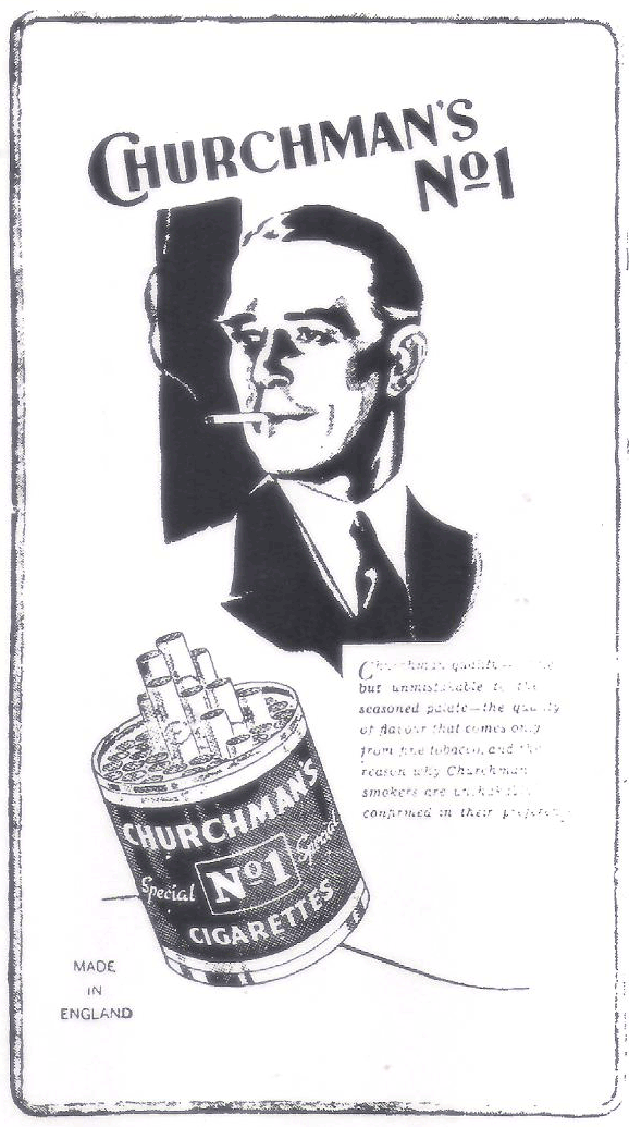 Churchman's No. 1 Cigarettes - Advertising Archive